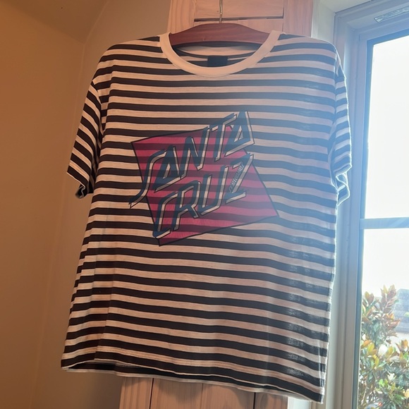 DAY ~ Santa Cruz Skateboards Striped Tee - Picture 2 of 11